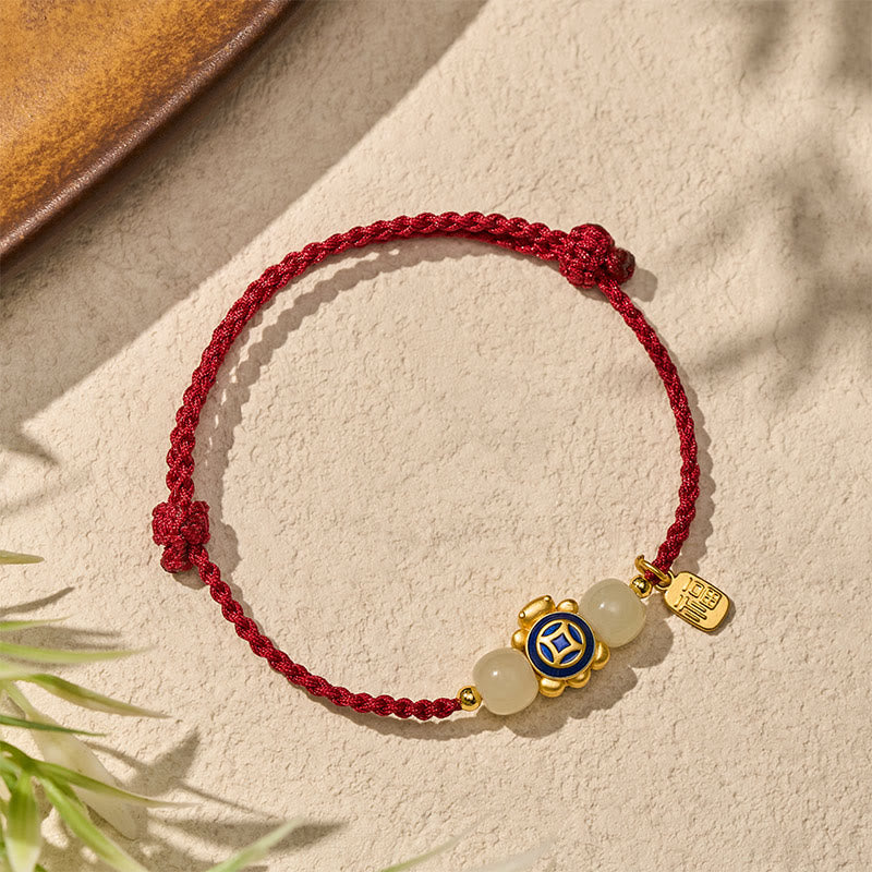 Buddha Stones Pulsera de fuerza tejida a mano con hilo rojo de tortuga - image 18