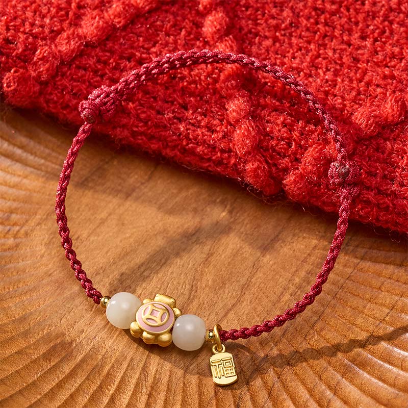 Buddha Stones Pulsera de fuerza tejida a mano con hilo rojo de tortuga - image 14