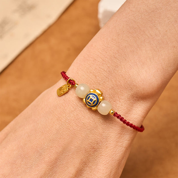 Buddha Stones Pulsera de fuerza tejida a mano con hilo rojo de tortuga - image 21
