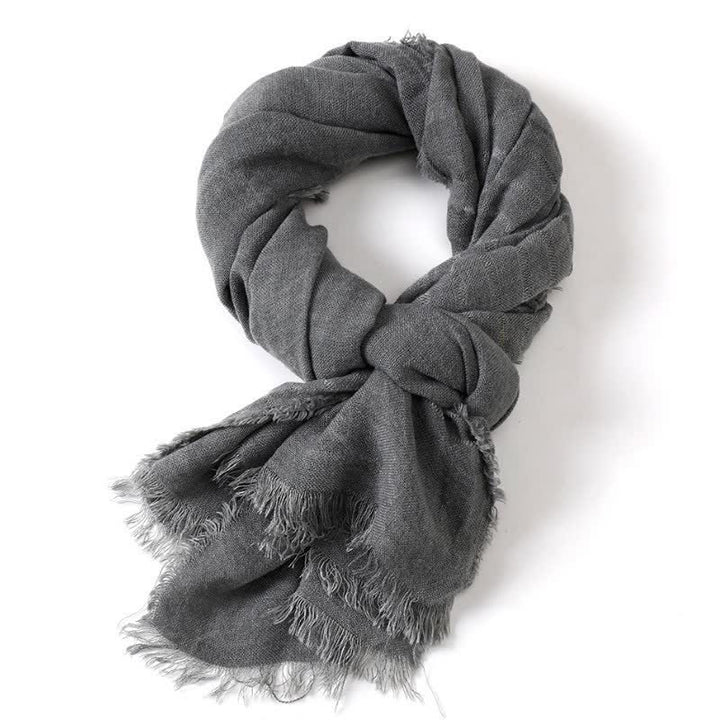 Bufanda de hombre con estampado de Buddha Stones para primavera y otoño, con textura artística y para uso diario. - image 11