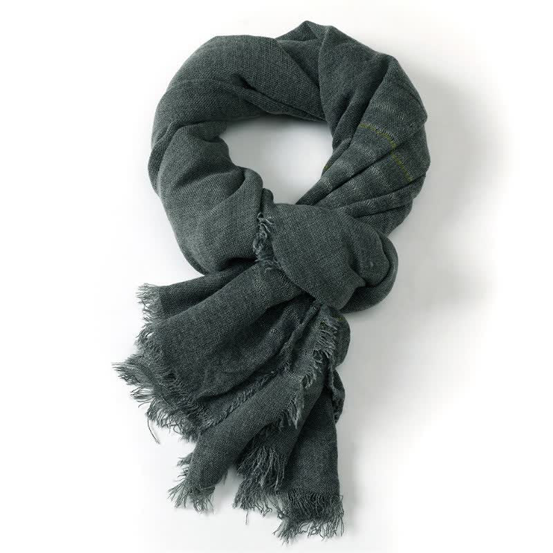 Bufanda de hombre con estampado de Buddha Stones para primavera y otoño, con textura artística y para uso diario. - image 13
