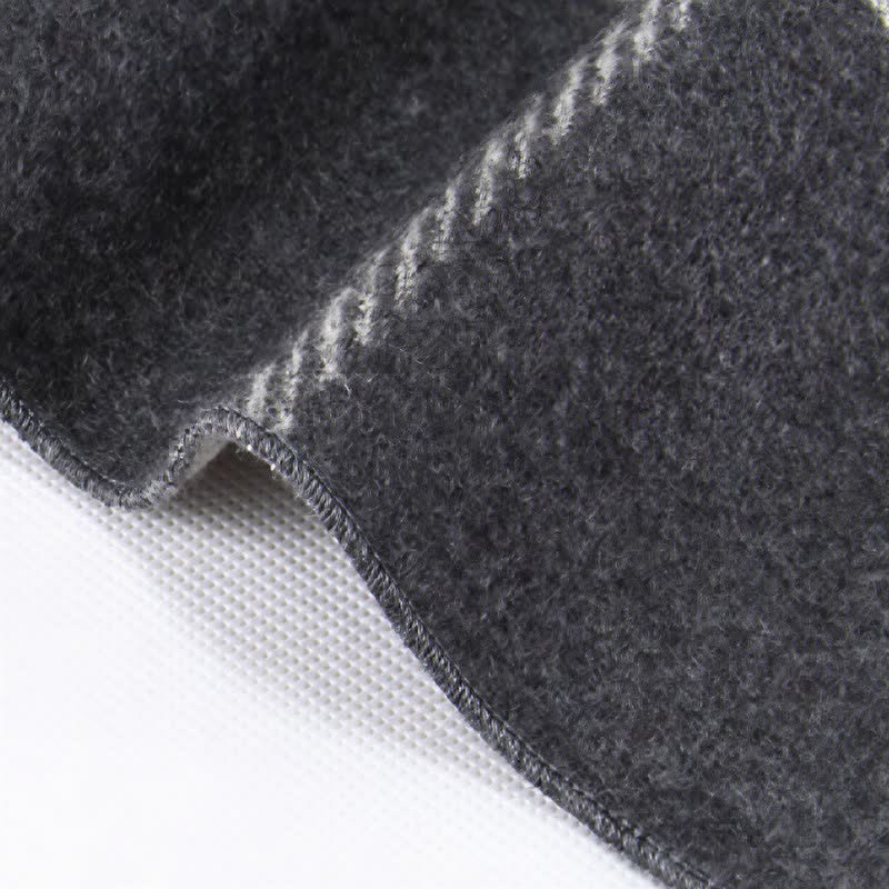Bufanda de hombre cálida con borlas, rayas urbanas y estampado de Buddha Stones para otoño e invierno. - image 18