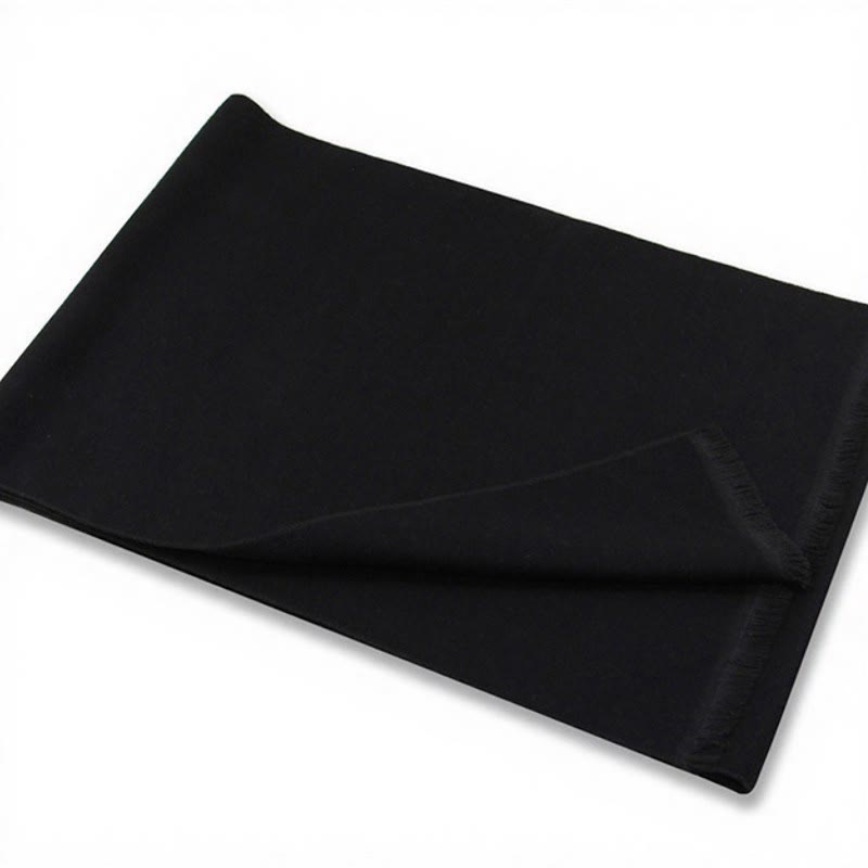Bufanda cómoda para hombre con flecos y estampado a cuadros grises, estilo clásico de otoño/invierno, de Buddha Stones. - image 20