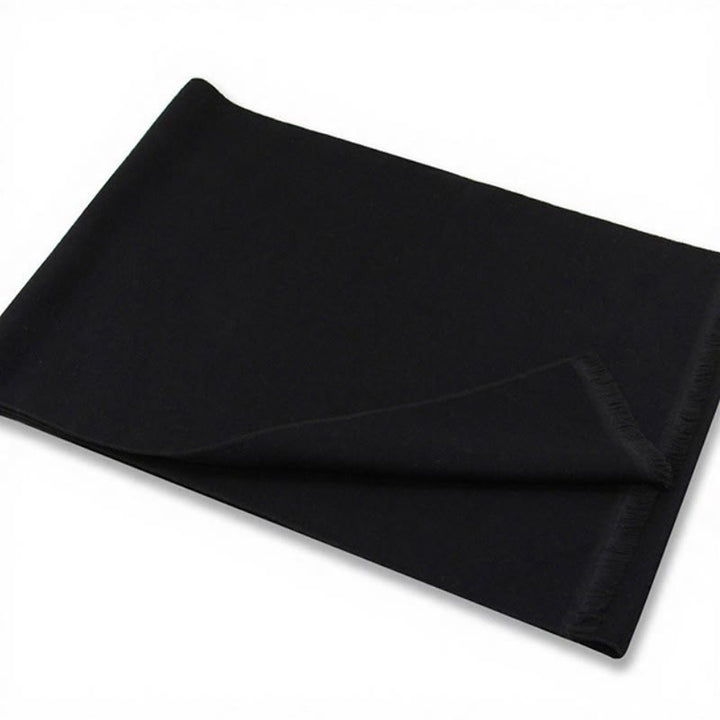 Bufanda cómoda para hombre con flecos y estampado a cuadros grises, estilo clásico de otoño/invierno, de Buddha Stones. - image 20