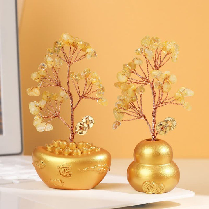 Buddha Stones Bol de tesoro de lingote de oro, símbolo de riqueza y fortuna para mesa. - image 3