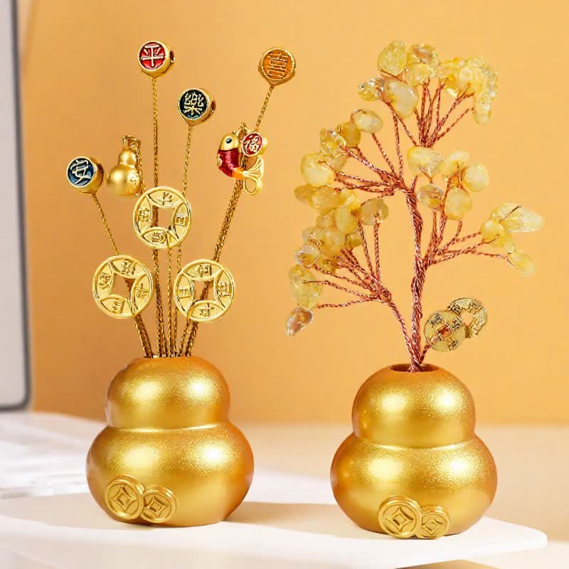 Buddha Stones Bol de tesoro de lingote de oro, símbolo de riqueza y fortuna para mesa. - image 0