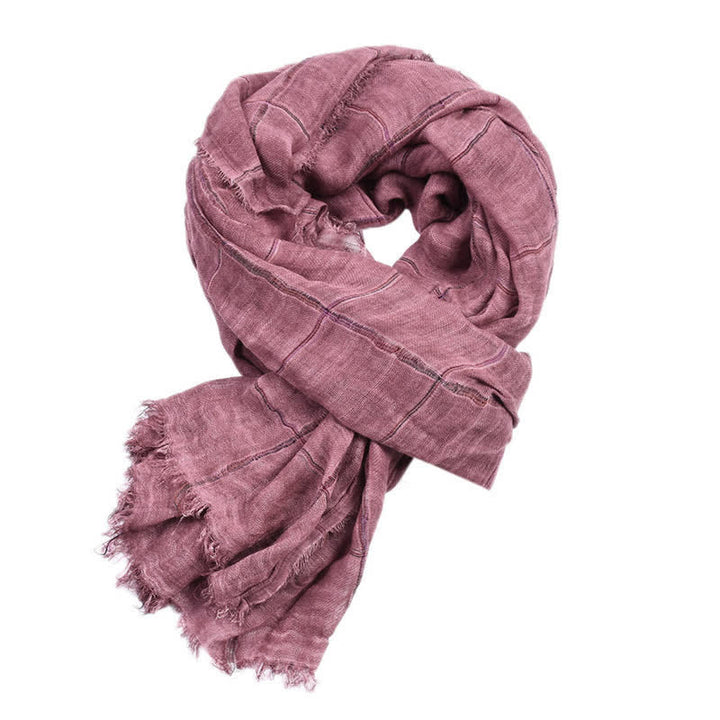 Bufanda informal para hombre con estampado de cuadros y Buddha Stones para primavera y otoño. - Rojo indio - Aprox. 39,4 pulgadas × 74,8 pulgadas / 100 × 190 cm - image 16