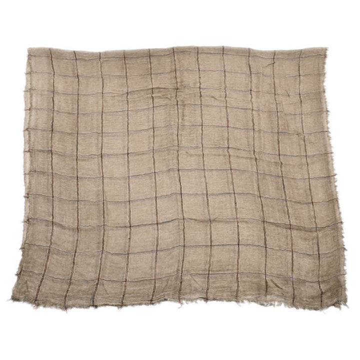 Bufanda informal para hombre con estampado de cuadros y Buddha Stones para primavera y otoño. - image 14