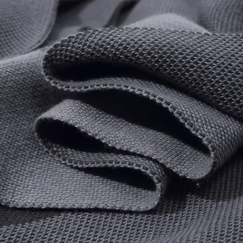 Bufanda acogedora de punto para hombre con estampado geométrico de bloques de color y diseño de Buddha Stones para otoño e invierno. - image 8