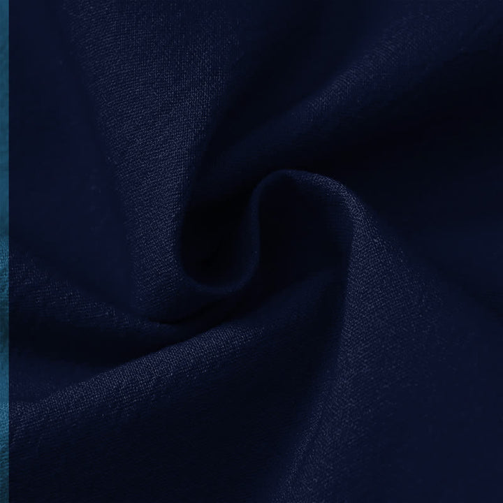 Buddha Stones Camisas de manga larga para hombre de algodón con cuello en V, estampado de cuadrícula floral étnica y botones. - image 6