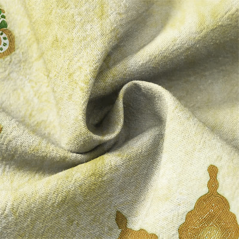Buddha Stones Camisas de manga larga para hombre de algodón con estampado étnico de mandala paisley y cuello en V con botones. - image 13