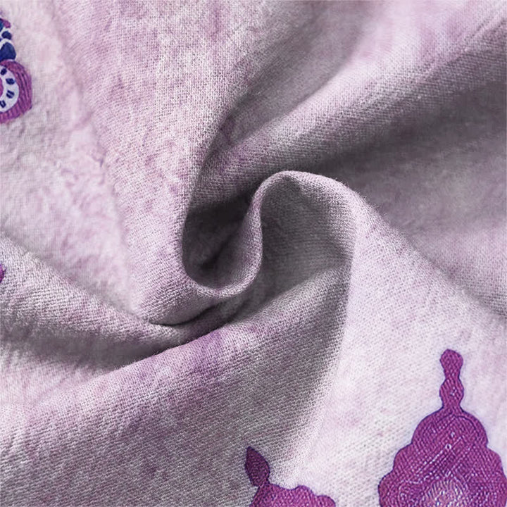 Buddha Stones Camisas de manga larga para hombre de algodón con estampado étnico de mandala paisley y cuello en V con botones. - image 20