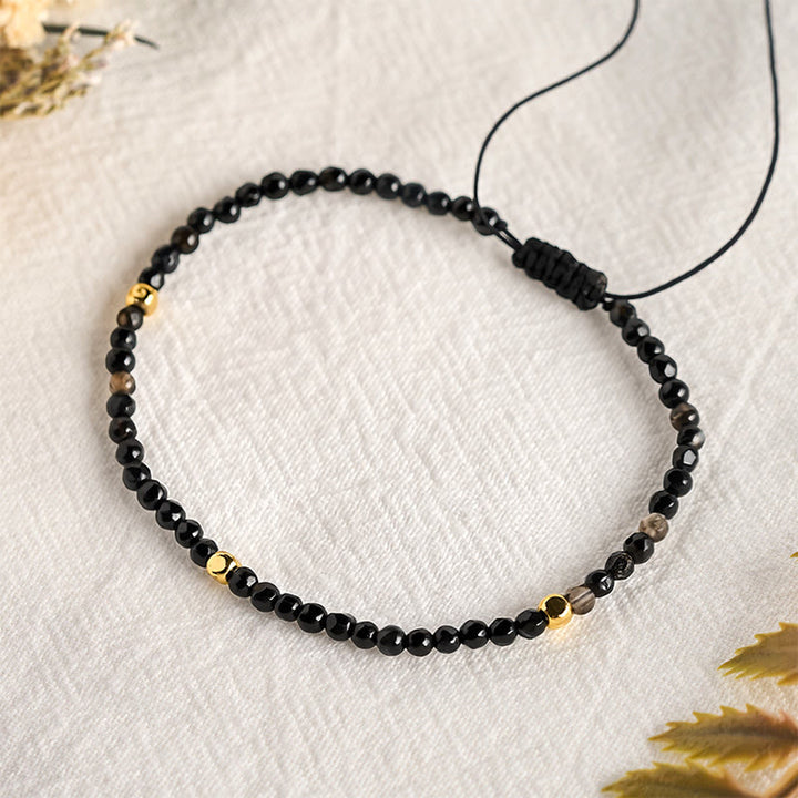 Buddha Stones Pulsera ajustable de conexión a tierra trenzada de ágata rayada marrón oscuro - image 8