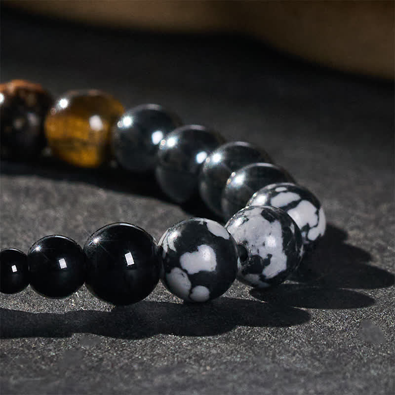 Buddha Stones Pulsera de cuentas de hematita ojo de tigre - image 5