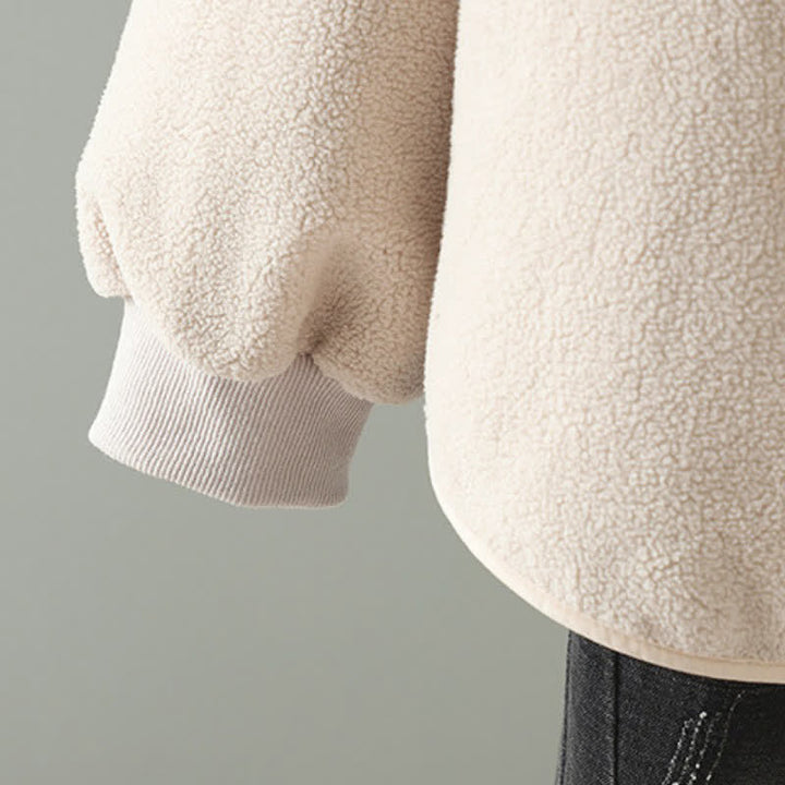 Buddha Stones Chaqueta de invierno informal estilo Tang con cuello mandarín, color liso, para mujer, con bolsillo. - image 16