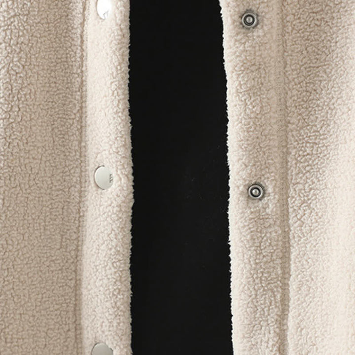 Buddha Stones Chaqueta de invierno informal estilo Tang con cuello mandarín, color liso, para mujer, con bolsillo. - image 13