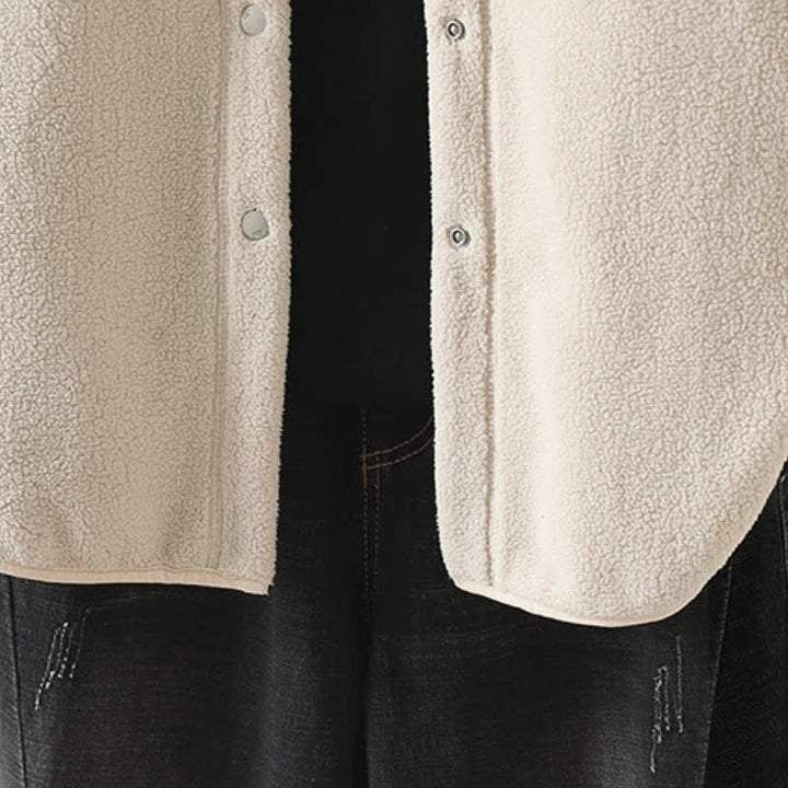 Buddha Stones Chaqueta de invierno informal estilo Tang con cuello mandarín, color liso, para mujer, con bolsillo. - image 15