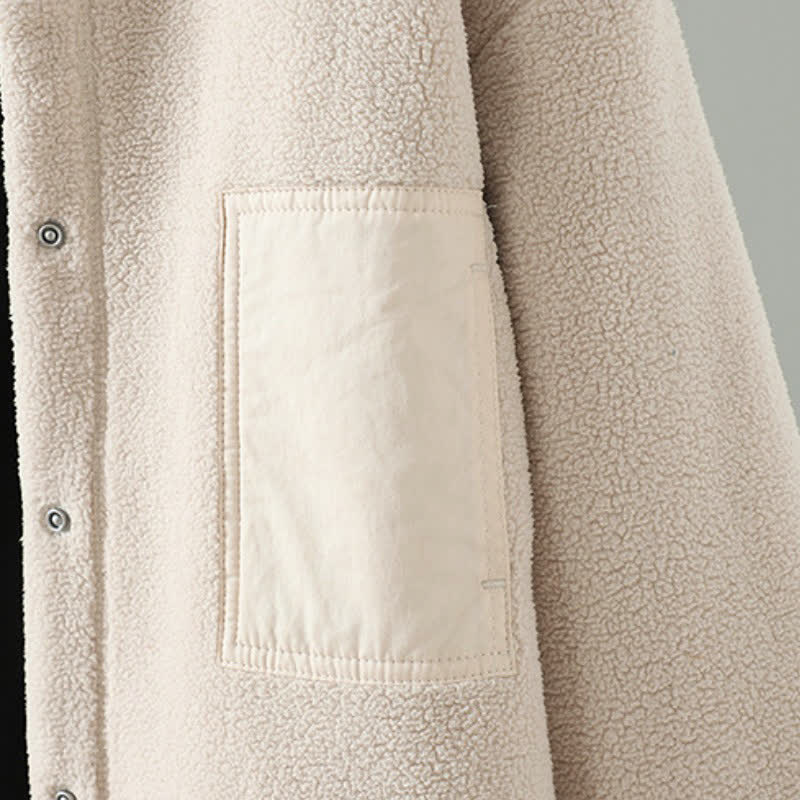 Buddha Stones Chaqueta de invierno informal estilo Tang con cuello mandarín, color liso, para mujer, con bolsillo. - image 14