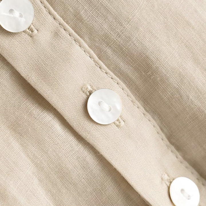 Camisa de mujer vintage con cuello en V, mangas tres cuartos abullonadas y botones , con Buddha Stones. - image 12