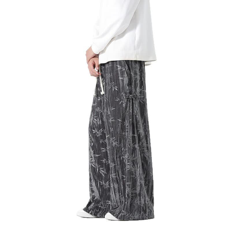 Buddha Stones Pantalones largos de bambú con cordón ajustable, estilo boho casual para otoño/invierno, corte recto y bolsillos. - image 4