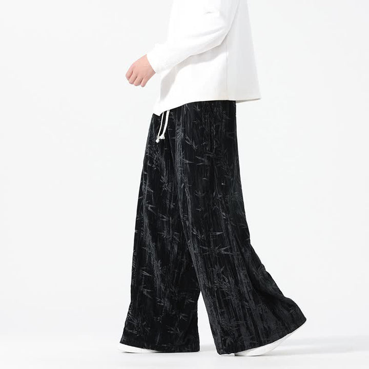 Buddha Stones Pantalones largos de bambú con cordón ajustable, estilo boho casual para otoño/invierno, corte recto y bolsillos. - image 13