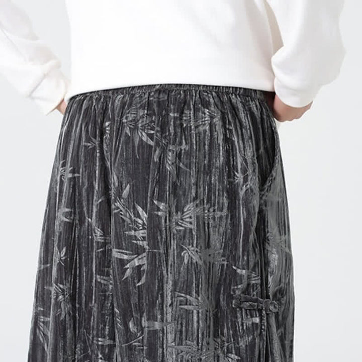 Buddha Stones Pantalones largos de bambú con cordón ajustable, estilo boho casual para otoño/invierno, corte recto y bolsillos. - image 8