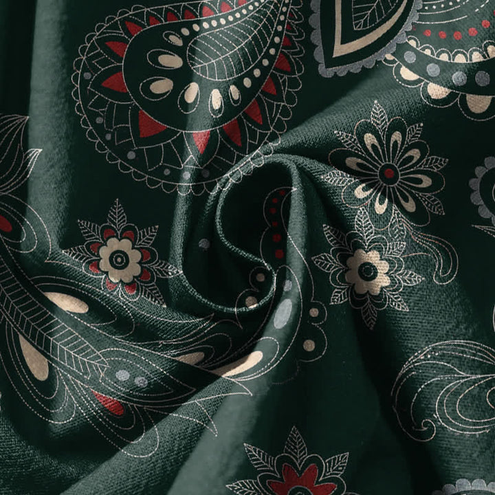 Buddha Stones Pantalones harem para hombre de algodón puro con estampado étnico floral paisley, cordón ajustable y bolsillos. - image 11