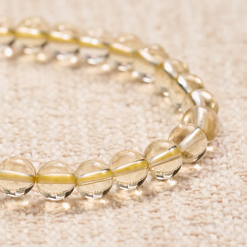 Buddha Stones Pulsera de cuentas con cuentas de cuarzo citrino transparente y la inscripción "TODO ESTÁ BIEN" - image 4