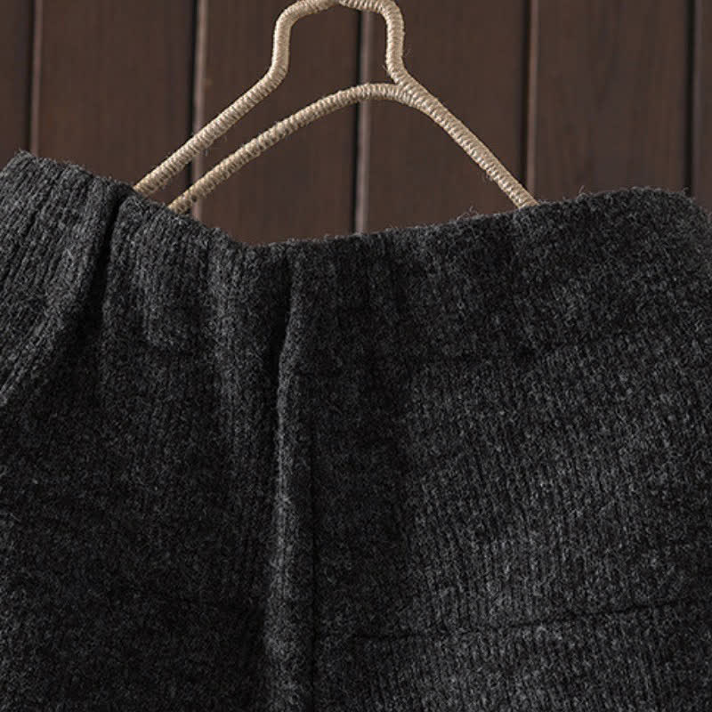 Buddha Stones Pantalones tobilleros casuales de invierno de algodón liso para mujer, pantalones ajustados con bolsillo. - image 8