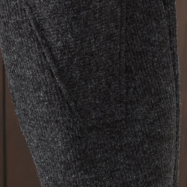 Buddha Stones Pantalones tobilleros casuales de invierno de algodón liso para mujer, pantalones ajustados con bolsillo. - image 11