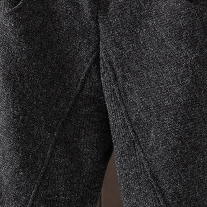 Buddha Stones Pantalones tobilleros casuales de invierno de algodón liso para mujer, pantalones ajustados con bolsillo. - image 10
