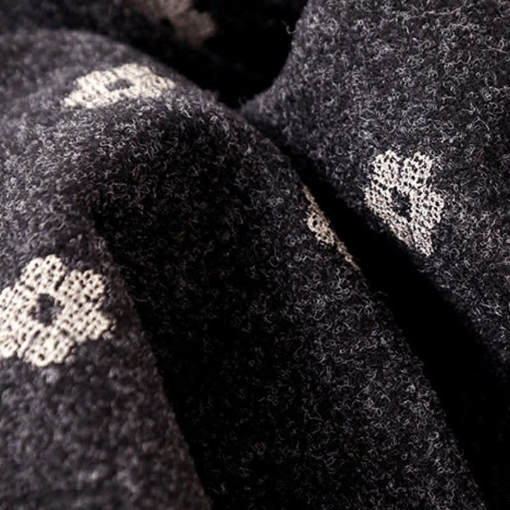 Buddha Stones Pantalones cortos de algodón blanco con estampado floral para mujer, estilo casual de otoño/invierno, de pierna ancha y con bolsillos. - image 11