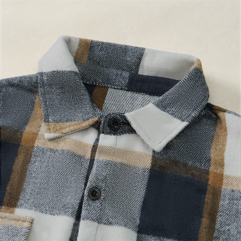 Buddha Stones Camisas de manga larga a cuadros con botones, estilo vintage, para hombre, ideales para primavera y otoño. - image 15