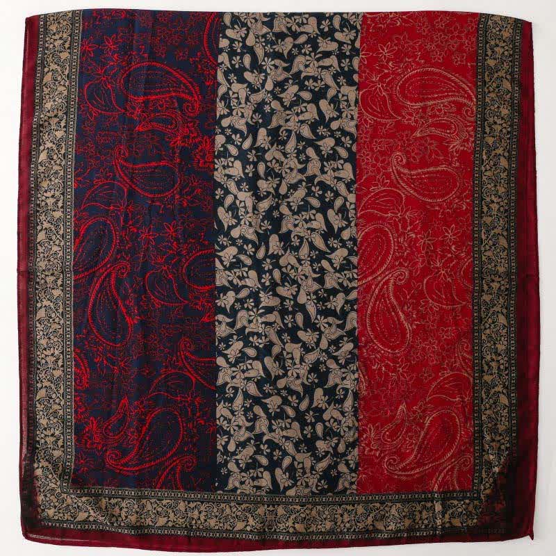 Buddha Stones Bufanda suave para mujer con estampado floral paisley para otoño/invierno. - image 18
