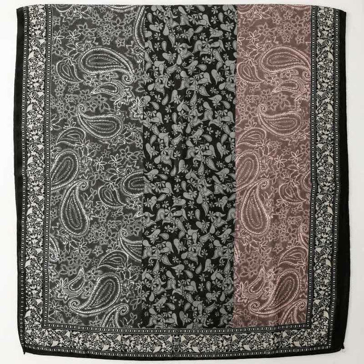 Buddha Stones Bufanda suave para mujer con estampado floral paisley para otoño/invierno. - image 25