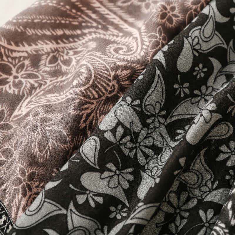 Buddha Stones Bufanda suave para mujer con estampado floral paisley para otoño/invierno. - image 23