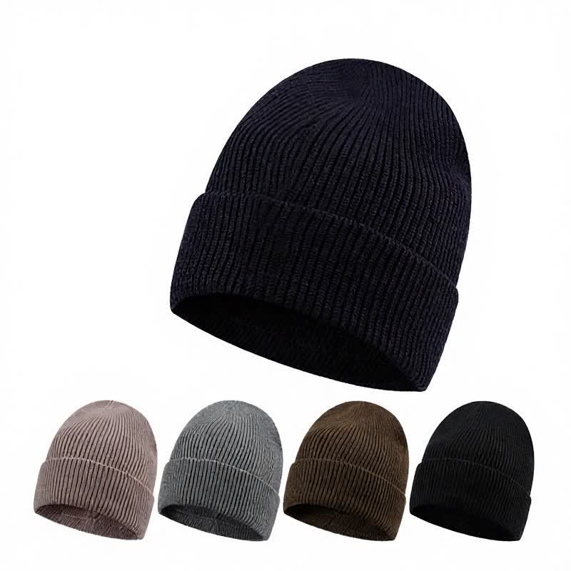Buddha Stones Gorro de punto acanalado con puño para hombre, ideal para otoño e invierno. - image 0