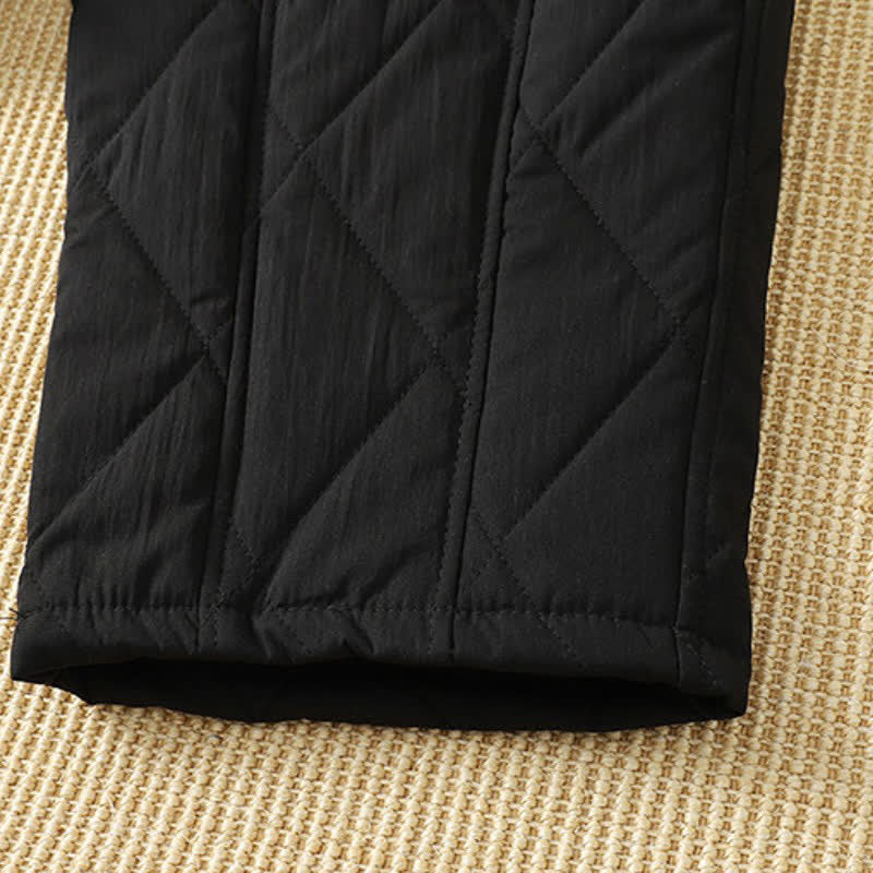Buddha Stones Pantalones tobilleros geométricos casuales de invierno con cordón ajustable para mujer, de pierna recta y con bolsillos. - image 15