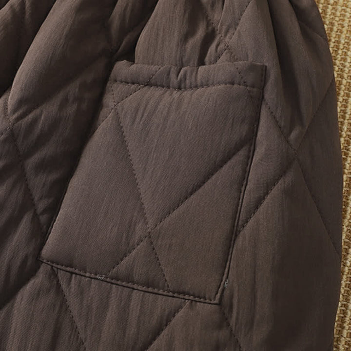 Buddha Stones Pantalones tobilleros geométricos casuales de invierno con cordón ajustable para mujer, de pierna recta y con bolsillos. - image 7