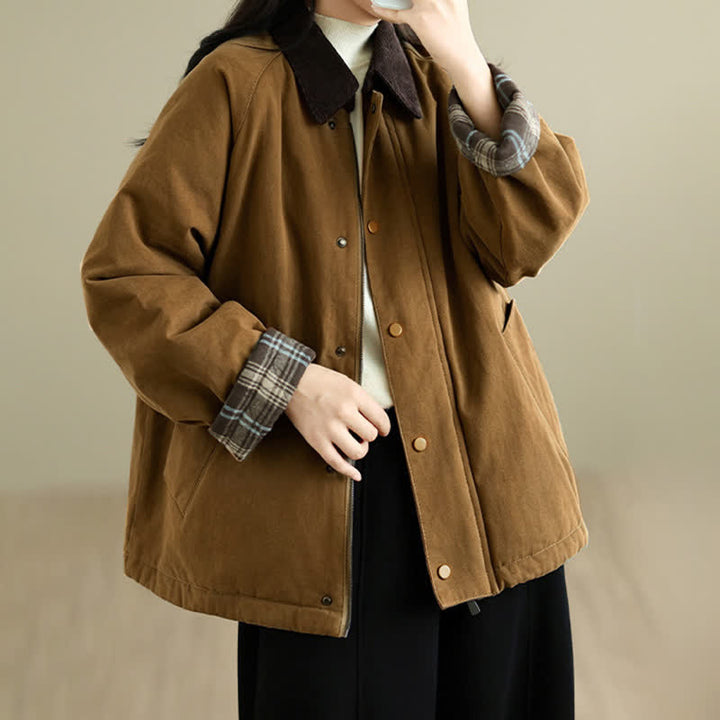 Buddha Stones Chaqueta clásica informal de mujer para otoño/invierno con bolsillos. - image 1