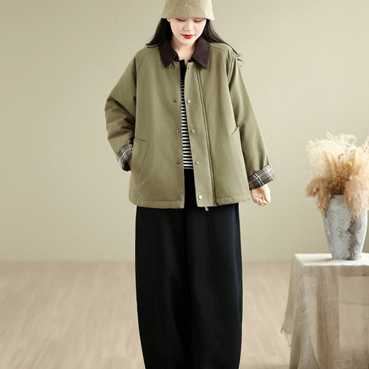 Buddha Stones Chaqueta clásica informal de mujer para otoño/invierno con bolsillos. - image 11