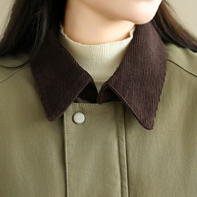 Buddha Stones Chaqueta clásica informal de mujer para otoño/invierno con bolsillos. - image 12