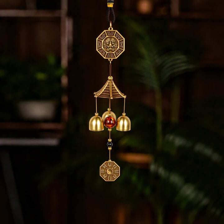 Buddha Stones Moneda de calabaza Pi Xiu Bagua para la riqueza, campanas y carillones - image 12