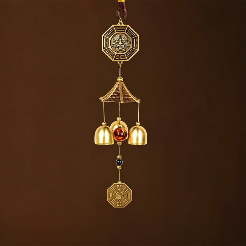 Buddha Stones Moneda de calabaza Pi Xiu Bagua para la riqueza, campanas y carillones - image 10
