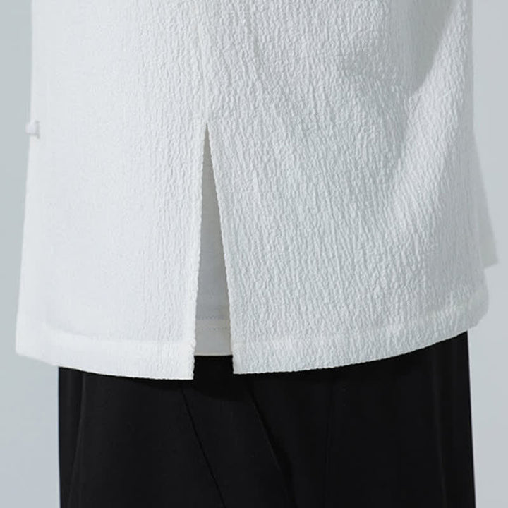 Buddha Stones Camisa de manga larga para hombre, estilo Tang clásico de otoño, con botones y abertura lateral. - image 21