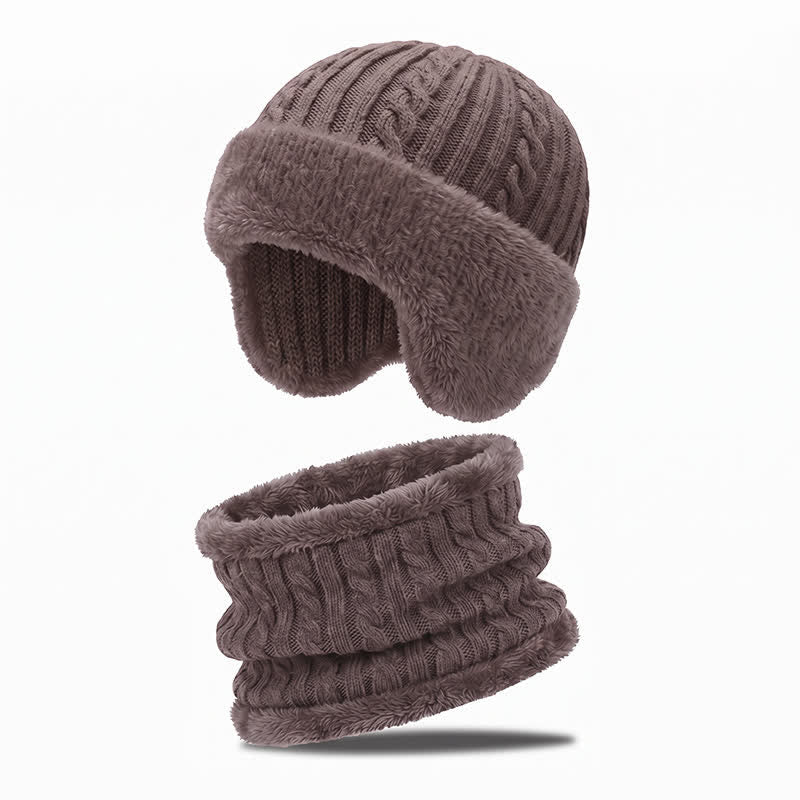 Buddha Stones Pasamontañas de invierno para hombre, de punto acanalado con ribete de felpa. - image 13
