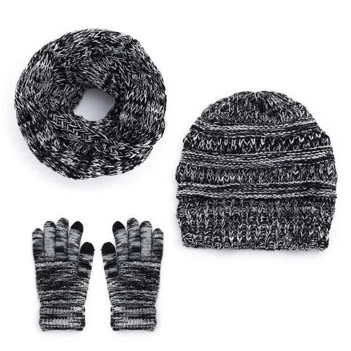 Buddha Stones Gorro, bufanda y guantes de punto trenzado para mujer, ideal para otoño e invierno. - image 11