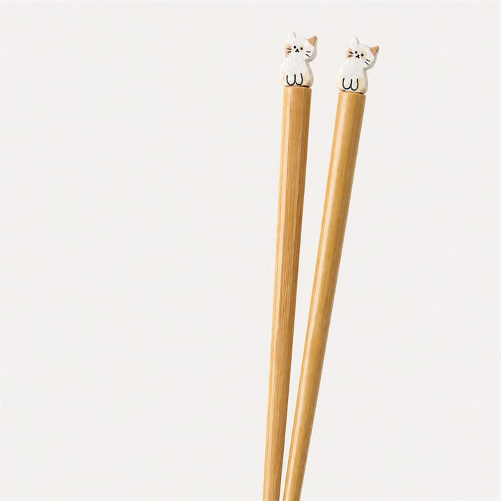 Buddha Stones Palillos de bambú estilo japonés para perros y gatos - Palillos de bambú con forma de gato - Juego de 2 pares (una pieza de cada diseño) - image 6