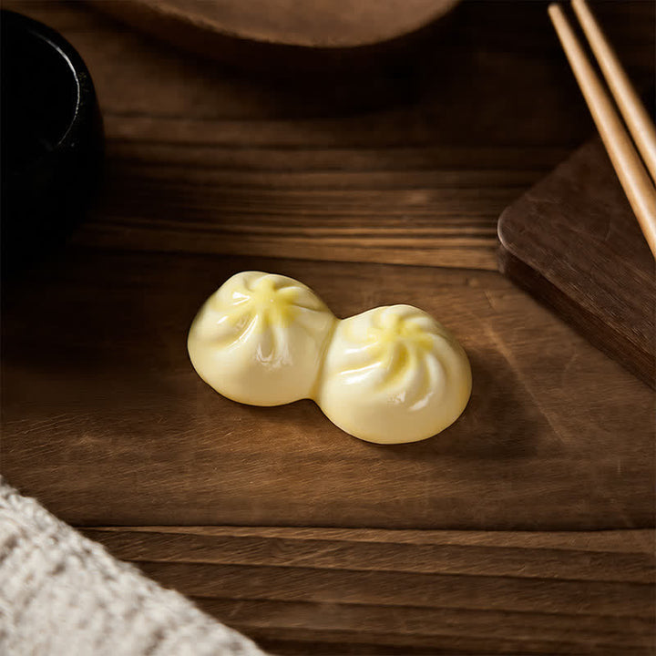 Buddha Stones Mini soporte para palillos de cerámica con forma de comida - image 5