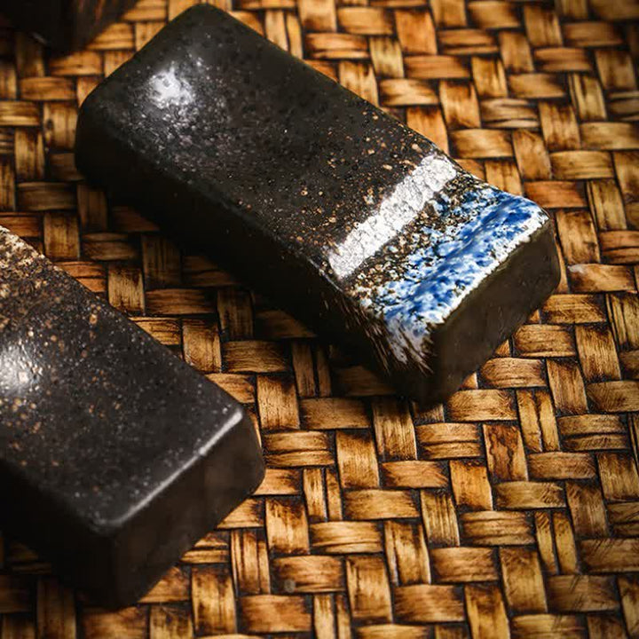 Buddha Stones Soporte rectangular minimalista de cerámica Night Shadow para palillos - image 10